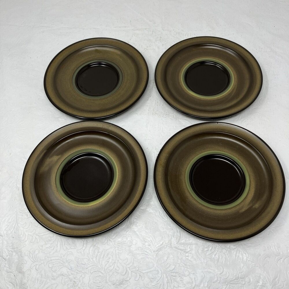 4 Noritake Primastone Campobello 6-1/8" Saucer Japan Stoneware #8305 Lot Set